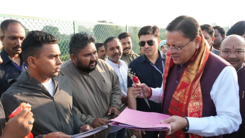 India News | Uttarakhand CM Dhami Meets Public, Hears Grievances in Khatima; Directs Officials to Ensure Transparent Resolution of Issues