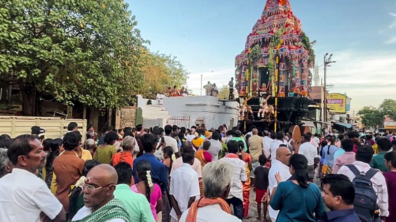 India News | After 42 Years, Temple Chariot Enters Dalit Locality in Kanchipuram; Ministers Flag off Trial Run