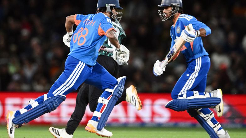 Sports News | Tilak, Nitish’s 69-run Stand Scripts India’s Record Death-over Chase Against New Zealand