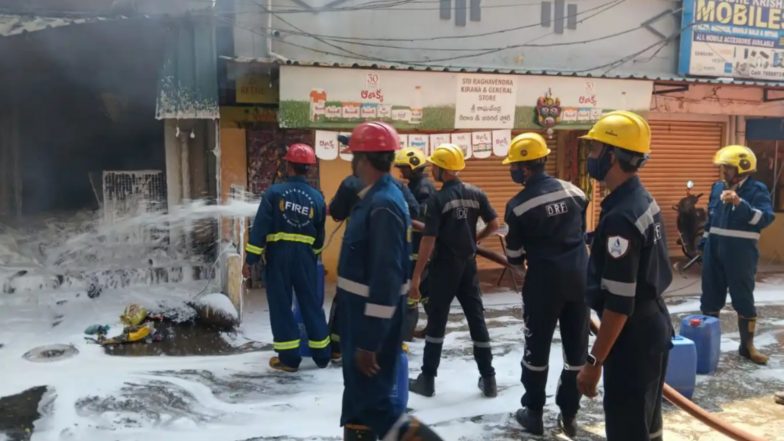 India News | Hyderabad: Fire Breaks out at Scrap Godown in Ramanthapur; Owner Injured