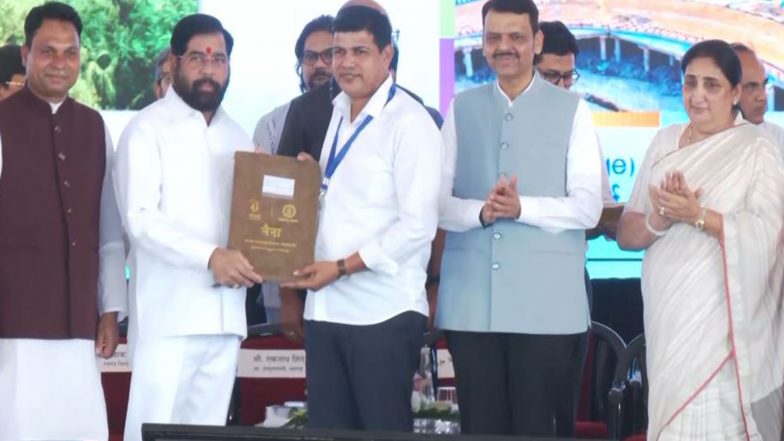 India News | CM Devendra Fadnavis and Deputy CM Shinde, Sunetra Pawar Inaugurate Development Works Near Navi Mumbai Airport