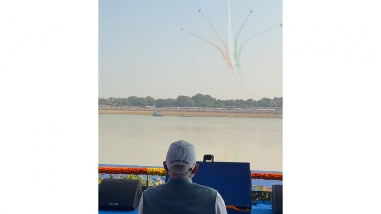 India News | Uttar Pradesh: PM Modi Attends 'Wings Over Ganga' at Namo Ghat to Mark 94th Air Force Day