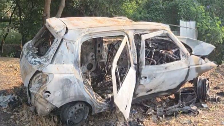 India News | Four Charred to Death, One Injured as Car Catches Fire After Tyre Burst in MP’s Dhar
