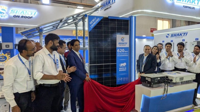 Business News | Shakti Pumps Unveils 620 Wp Shakti On Roof Solar Modules at REI Expo 2026, Strengthens Integrated Clean Energy Portfolio