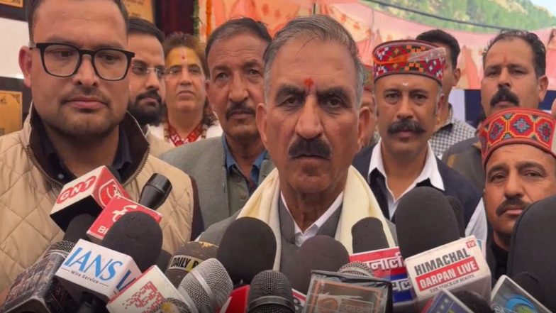India News | “State BJP Split into Five Factions”: Himachal CM Sukhu Announces ₹3 Lakh Housing Aid for Valmiki Community