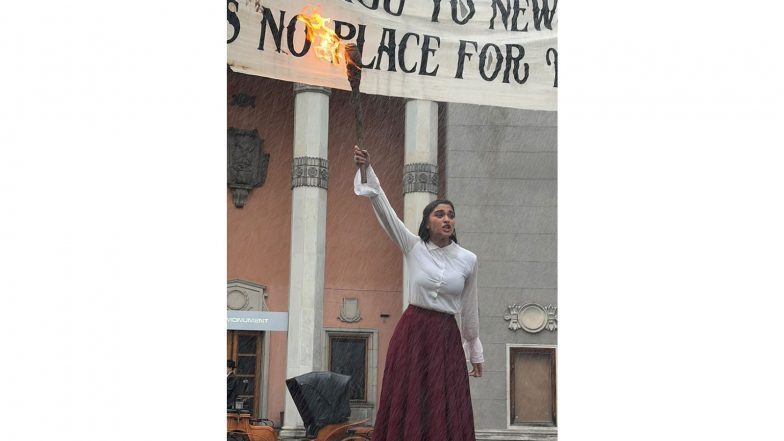 Entertainment News | Saiee M Manjrekar Wields Flaming Torch in First Look from Period Drama ‘The India House’