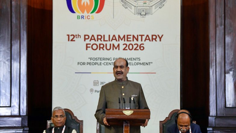 World News | Lok Sabha Speaker Urges BRICS Parliaments to Champion Ethical, Responsible, and Transparent Technology with Paramount Human Oversight