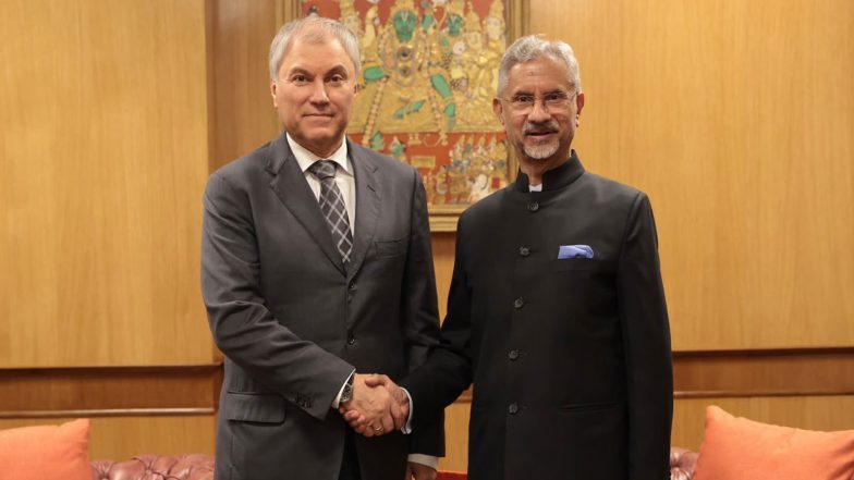 World News | BRICS Parliamentary Forum: Jaishankar Meets Russian Duma Chairman Volodin