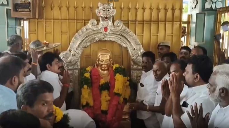 Entertainment News | Gold Armour Adorns Statue of Muthuramalinga Thevar Ahead of 64th Guru Puja