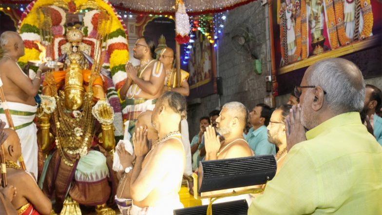 Entertainment News | Vice-President Radhakrishnan Attends Sacred Tirumala Pournami Garuda Seva at Tirumala
