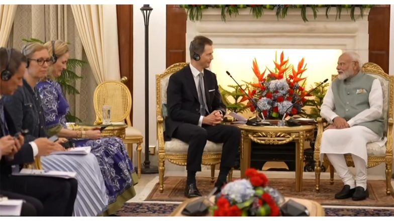 World News | PM Modi Holds Delegation-level Talks with Liechtenstein's Hereditary Prince Alois