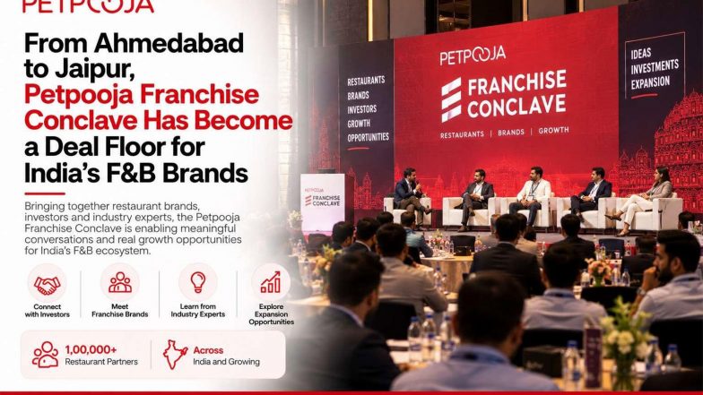 Business News | From Ahmedabad to Jaipur, Petpooja Franchise Conclave Has Become a Deal Floor for India’s F&B Brands