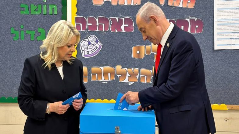 World News | Netanyahu Casts Vote in Israel Polls, Urges Supporters to 'wake Up Vote Likud' as Voter Turnout Hits 31.5% at Noon