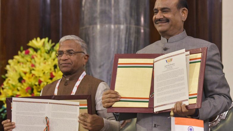 World News | 12th BRICS Parliamentary Forum Concludes in New Delhi, with Adoption of Joint Declaration