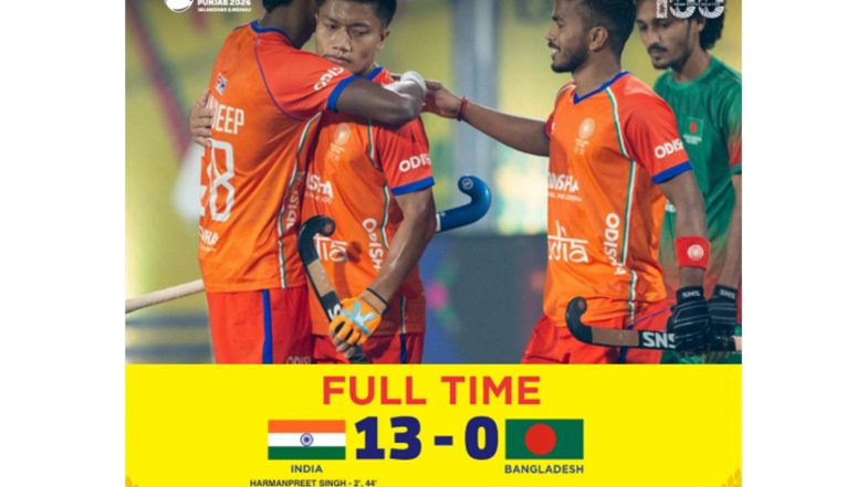 Sports News | Asian Champions Trophy: India Start Title Defence with 13-0 Win over Bangladesh