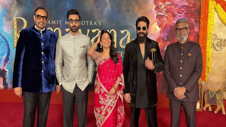 Entertainment News | In Pics: Ranbir Kapoor, Yash, Sai Pallavi Pose at LA Premiere of 'Ramayana: Part 1' 