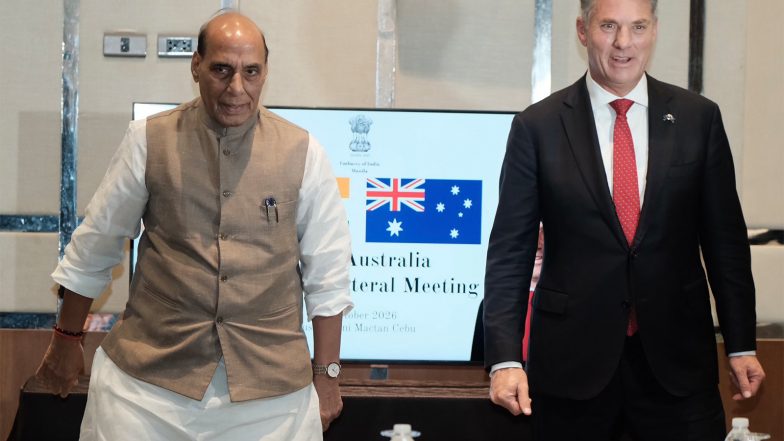 World News | “India Places Great Value on Its Comprehensive Strategic Partnership with Australia”: Rajnath Singh Meets Counterpart Richard Marles in Cebu