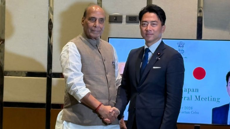 World News | ADMM-Plus: Rajnath Singh Holds Bilateral Talks with Japanese Counterpart Shinjiro Koizumi in Cebu