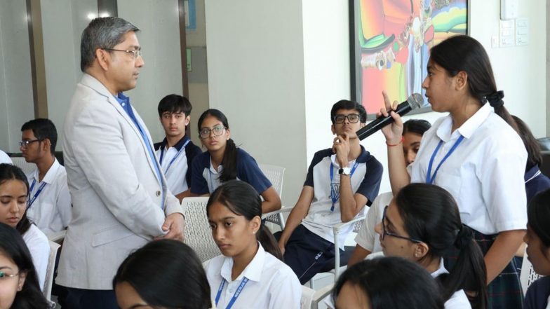 Business News | Neerja Modi School, Jaipur, Hosts Author Christopher Charles Doyle for a Session on Mahabharata Mysteries