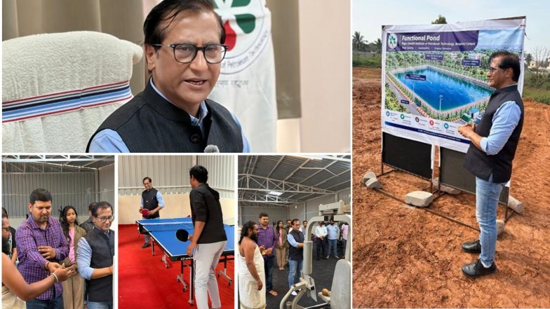 Business News | RGIPT Bengaluru Inaugurates Gymnasium and Indoor Table Tennis Facilities; Lays Foundation for Indoor Sports Courts and Natural Pond