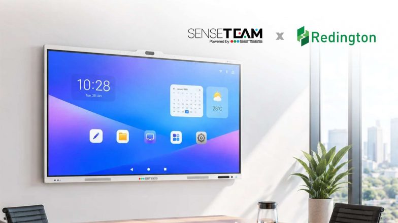 Business News | Senses Electronics Joins Redington’s Portfolio, Bringing SenseTeam, India’s First Interactive Panel with QLED Technology, to Corporate Meeting Rooms