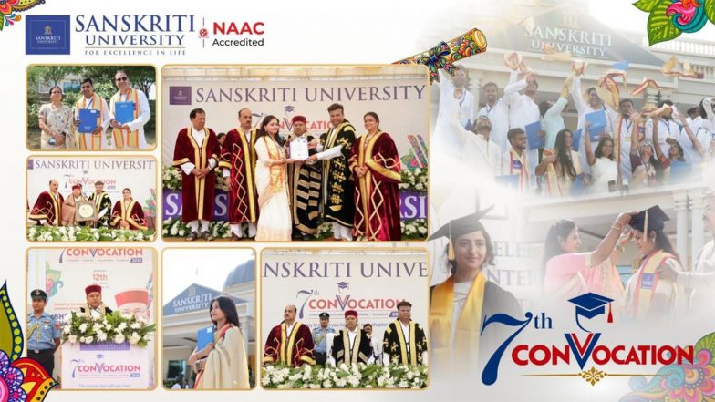 Business News | Sanskriti University Awards Degrees to 4,141 Students at 7th Convocation Ceremony; 259 Students Recognised with Academic Medals