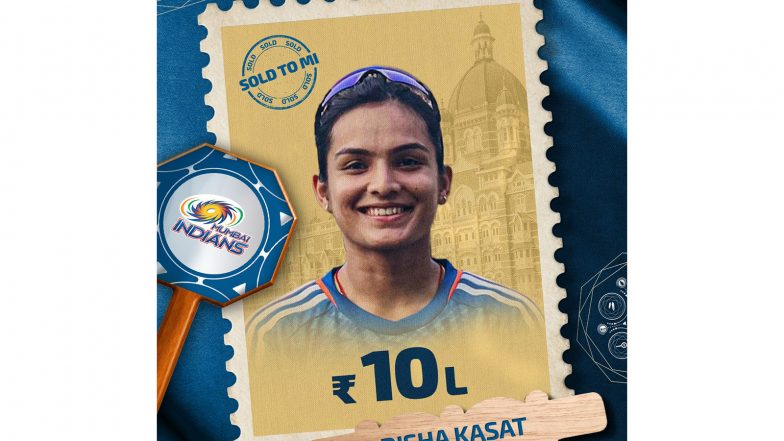 Sports News | WPL 2027 Auction: Mumbai Indians Sign Disha Kasat, Latika Inamdar and Bharti Rawal for Rs 10 Lakh Each