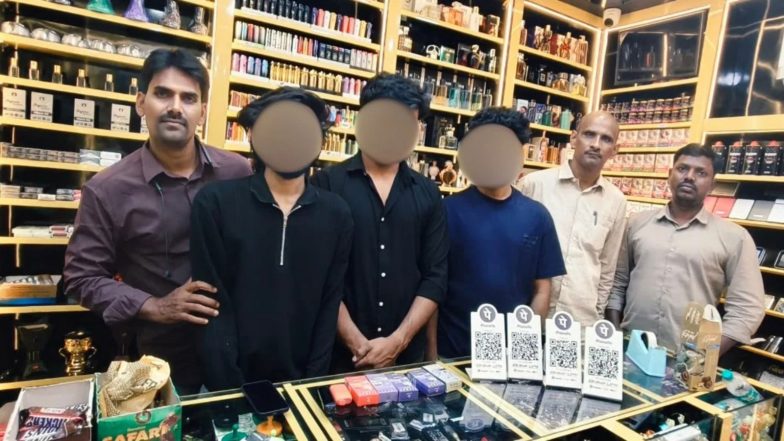 India News | Hyderabad: EAGLE Force Raids Nampally Smoke Shop over Alleged Sale of Banned E-cigarettes