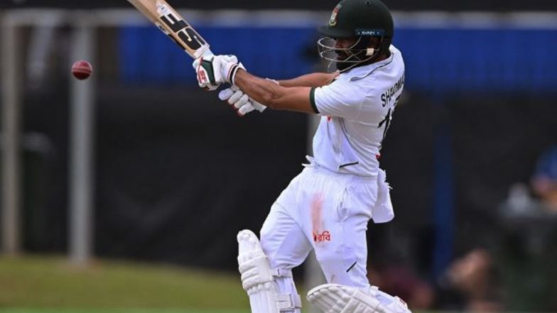 Sports News | Shadman Remains Unbeaten on 99 as Bangladesh Reach 213/3 Against West Indies on Day 1