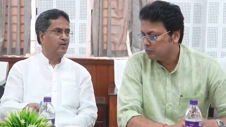 India News | Tripura BJP Holds Meeting Ahead of Municipal Elections at CM’s Residence