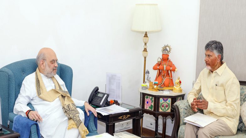 India News | AP CM Naidu Briefs Amit Shah on Cyclone Arnab Damage, Seeks Central Aid for State