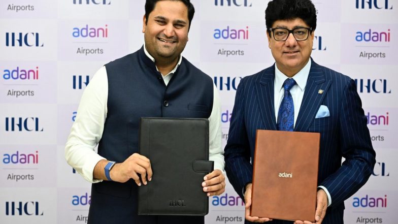 Business News | Adani Airports and IHCL Enter Agreement for Eight Hotels in Multi-city Hospitality Expansion