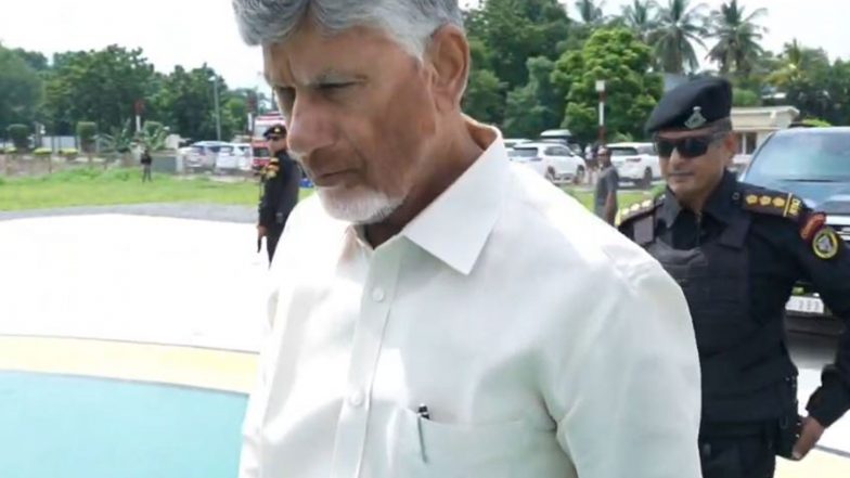 India News | Andhra CM Chandrababu Naidu Embarks on Field Visit to Inspect Submerged Fields, Review Cyclone Relief Operations