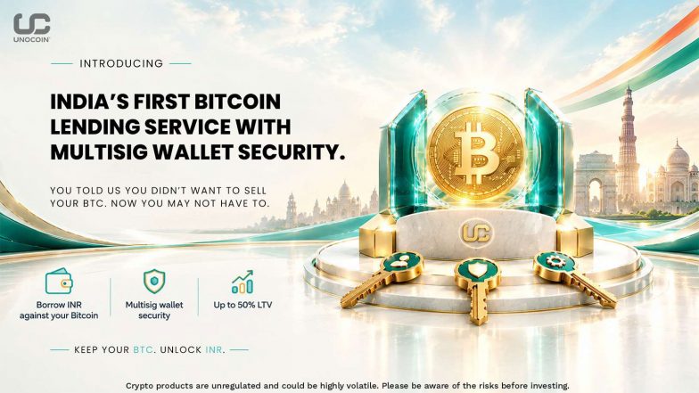 Business News | Unocoin Launches India's First Bitcoin Lending Service with Multisig Wallet Security
