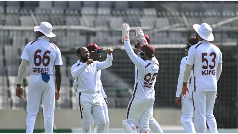 Sports News | 1st Test: Jomel Warrican's Five-wicket Haul Helps West Indies Bowl out Bangladesh for 272