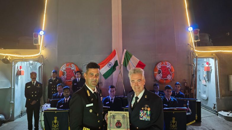 World News | INS Trishul Concludes Port Call in Italy as Indian Navy Strengthens Maritime Cooperation with Italian Counterpart