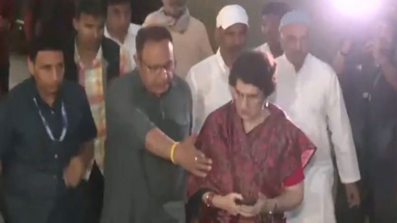 India News | Priyanka Gandhi Inspects Preparations for INDIA Bloc Rally in Ramlila Maidan on November 1