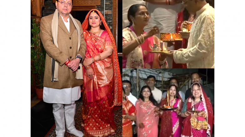 Entertainment News | Karwa Chauth 2026: Delhi CM Rekha Gupta, Uttarakhand CM Dhami Celebrate Festival with Traditional Rituals 