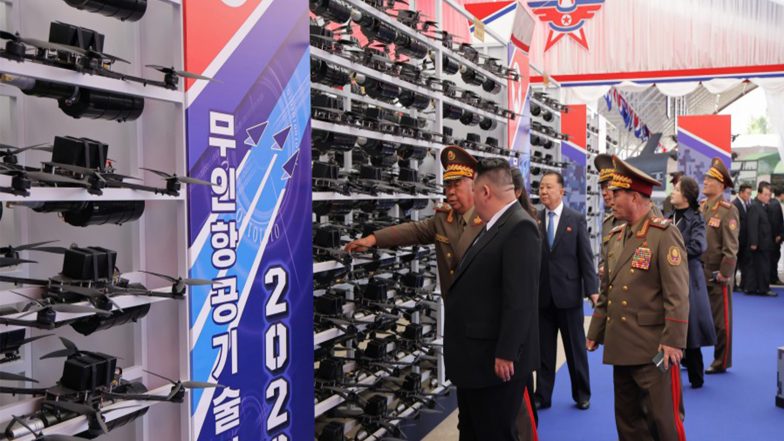 World News | N. Korea Showcases AI-powered Drone Technology, Fires 600-mm 'Sniper' Rocket Launcher