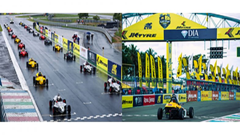 Business News | CTR–JK Tyre FMSCI Indian National Car Racing Championship 2026 Creates History with Record 137 Driver/Rider Registrations in Coimbatore