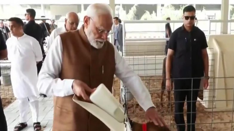 India News | PM Modi Visits BBBRC Cattle Farm, ET-IVF Laboratory in Gujarat’s Banaskantha
