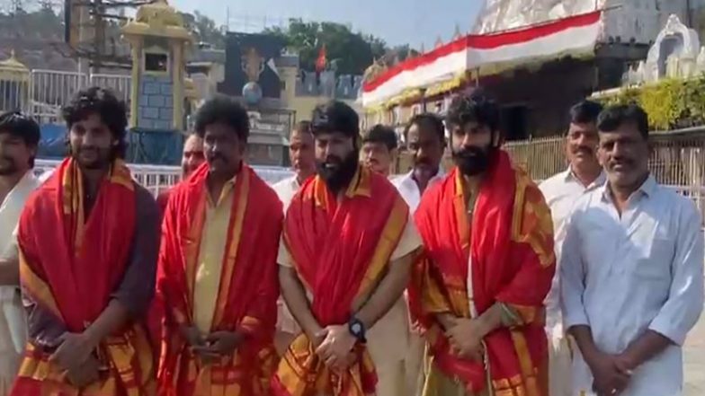 Entertainment News | Aadi Saikumar, Ashwin Babu and Music Director S Thaman Offer Prayers at Tirumala Temple