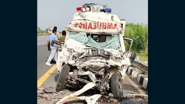 Sultanpur Accident: 4 Killed As Ambulance Carrying Soldier&rsquo;s Remains Crashes Into Truck in UP