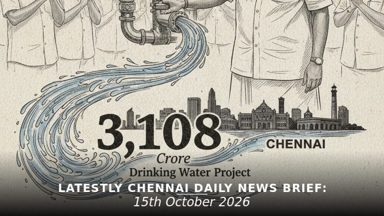 Chennai Latest News Today on October 15th, 2026: Water Project, Monsoon &amp; Protest