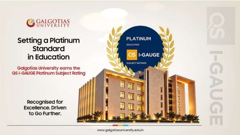 Galgotias University Just Earned a Platinum Rating. What's Next?
