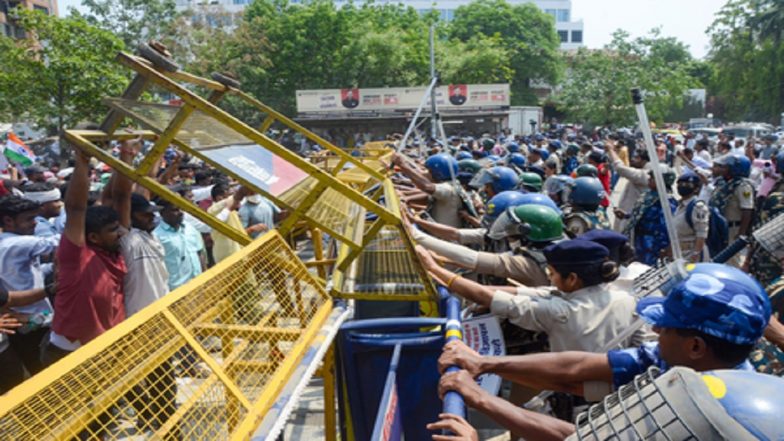 Bihar SI Recruitment Protest: Daroga Candidates Clash With Police in Patna Over Exam Cancellation